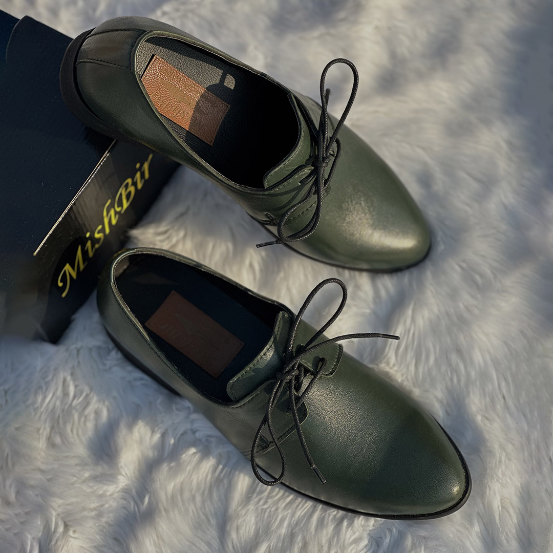 Men's green Formal Shoe - Image 2