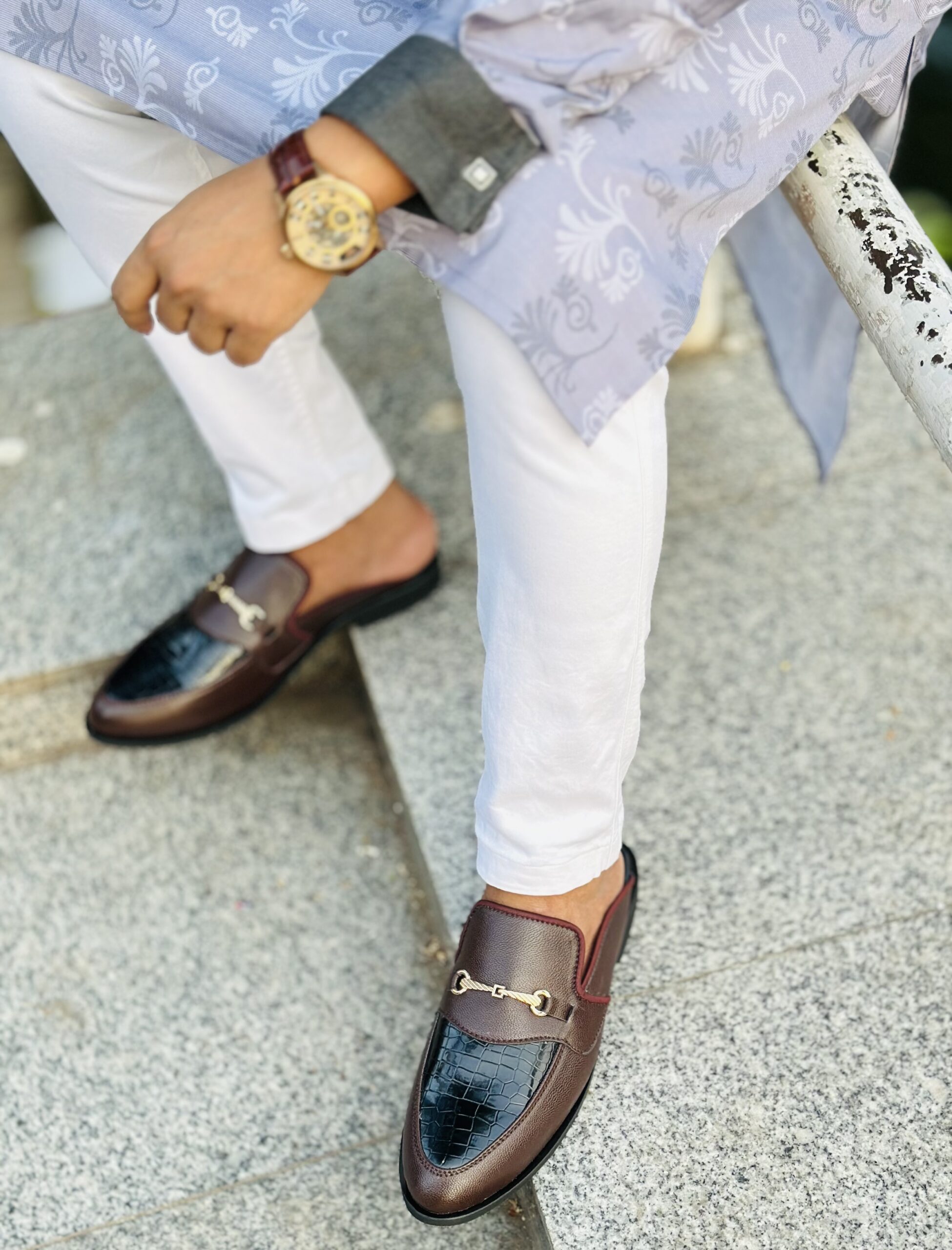 Men’s Chocolate Half Shoe/Loafer - Image 2