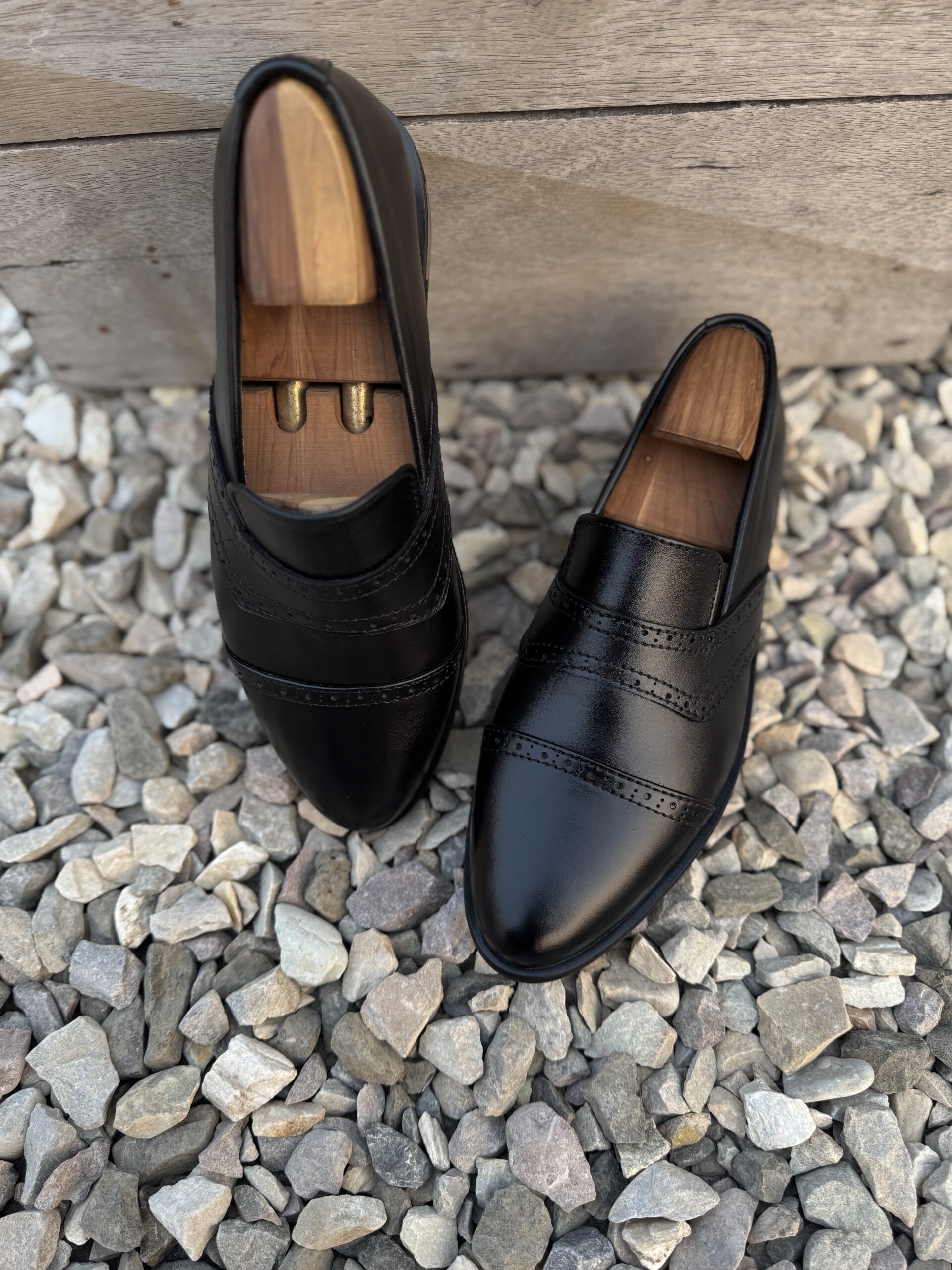 Black Punch Penny Shoe | 100% Genuine Leather - Image 5
