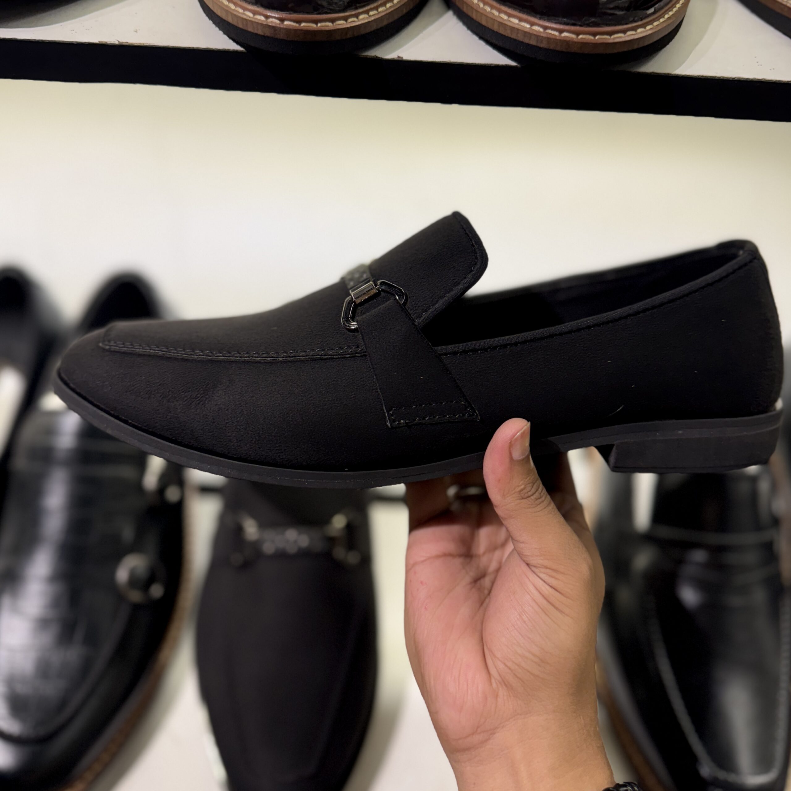 Imported Suede Black S.Penny Shoes - Image 2